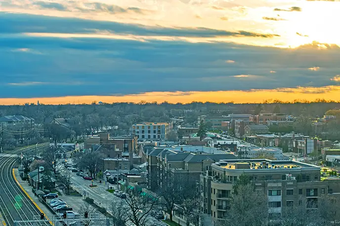 Historic Glen Ellyn landmark showing the local Swan Primary Care service area.