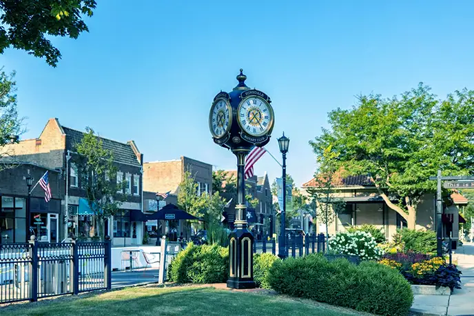 Downtown Hinsdale view representing the Swan Primary Care comprehensive care area.